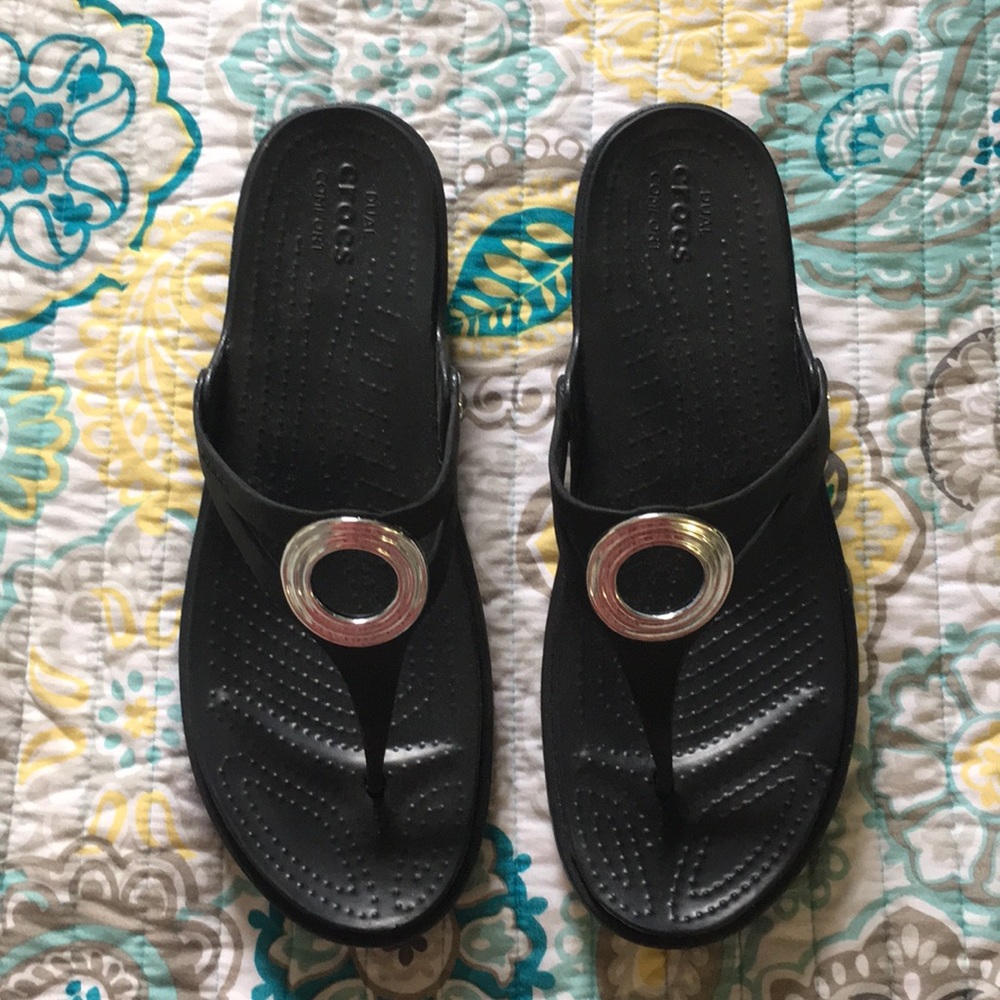 Crocs Sanrah wedge sandals, Sz 11, never worn